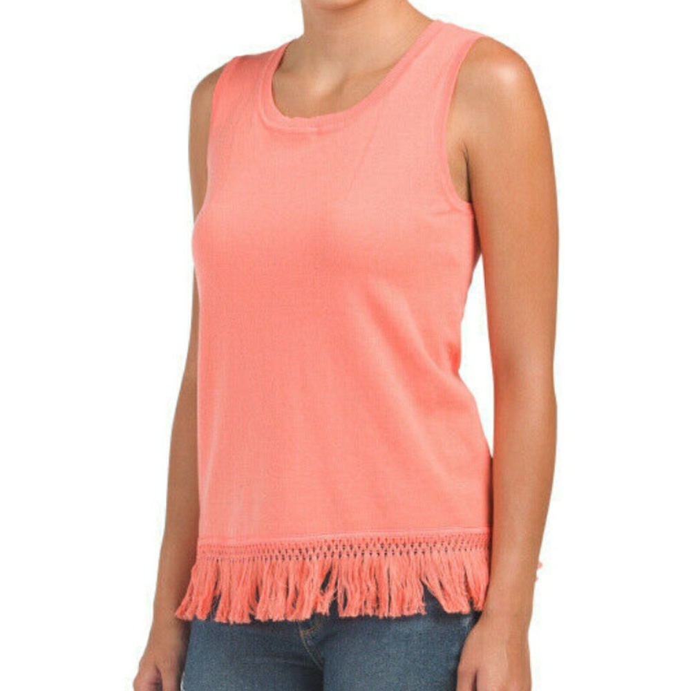 Sail to Sable fringe hem sleeveless top NWT